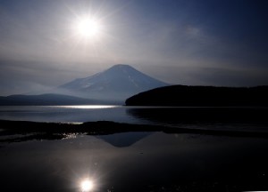 日の入り　山中湖　ｍ-①